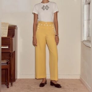 Bode Riding Twill Sailor Trousers Pants - Yellow - W25 - NEW